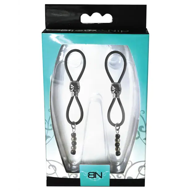 Bijoux de Nip Nipple Halos Black Skull Slider - Black/Silver - Bondage Blindfolds & Restraints