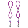 Bijoux de Nip Nipple Halos Flower Charm - Purple - Bondage Blindfolds & Restraints