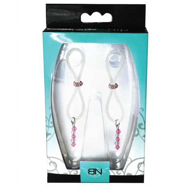 Bijoux de Nip Nipple Halos Pink Gem Slider - Pink/Clear - Bondage Blindfolds & Restraints