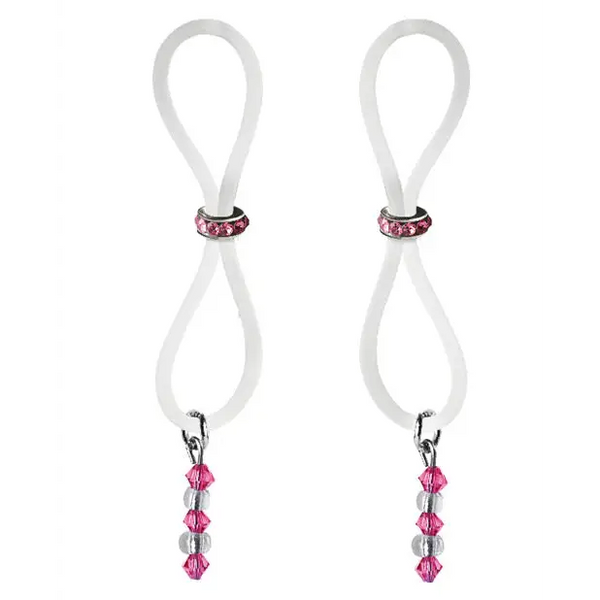 Bijoux de Nip Nipple Halos Pink Gem Slider - Pink/Clear - Bondage Blindfolds & Restraints