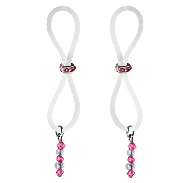 Bijoux de Nip Nipple Halos Pink Gem Slider - Pink/Clear - Bondage Blindfolds & Restraints