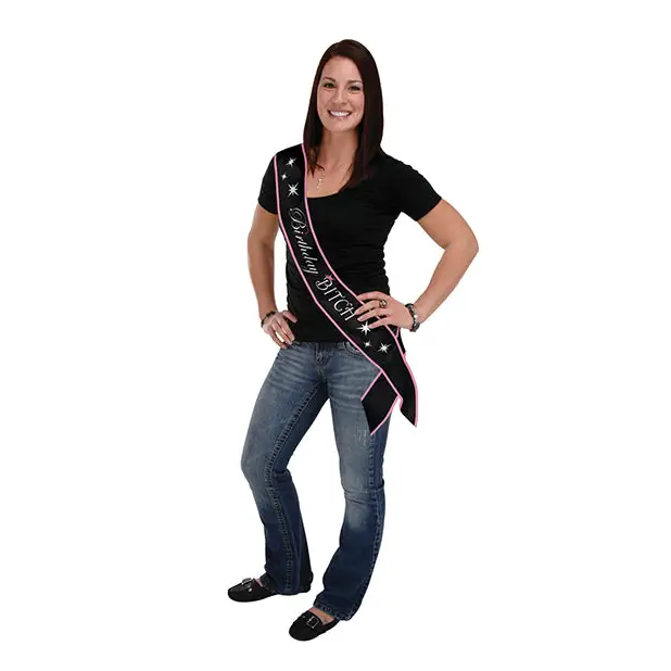 Birthday Bitch Satin Sash - Bachelorette & Party Supplies