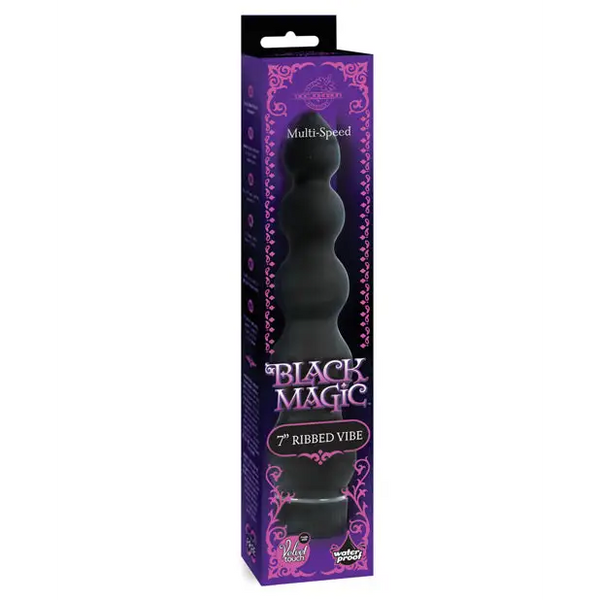 Black Magic 7’’ Ribbed Vibe - Vibrators