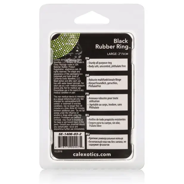 Black Rubber Ring - Large - Penis Enhancement