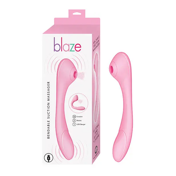Blaze Bendable Suction Massager - Pink - Stimulators
