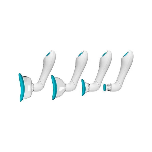 Bloom Intimate Body Automatic Vibrating Rechargeable Pump - Sky Blue/White - Stimulators