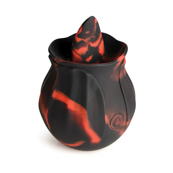 Bloomgasm The Rose Fondle 10X Massaging Clit Stimulator - Black - Stimulators