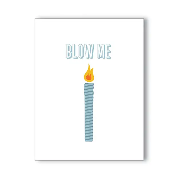 Blow Me Birthday Naughty Greeting Card - Bachelorette & Party Supplies