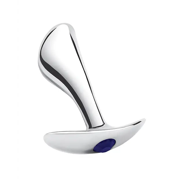 Blue Line 2.5’’ Stainless Steel Bling Prostate Massager Plug - Anal Products