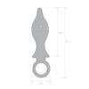 Blue Line 2.5’’ Stainless Steel Metal Tapered Butt Plug With Loop Hardware - Anal Products
