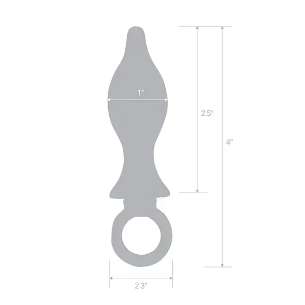 Blue Line 2.5’’ Stainless Steel Metal Tapered Butt Plug With Loop Hardware - Anal Products