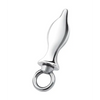 Blue Line 2.5’’ Stainless Steel Metal Tapered Butt Plug With Loop Hardware - Anal Products