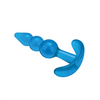 Blue Line C & B 3.75’’ Beginners Beaded Plug - Jelly Blue - Anal Products