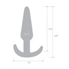 Blue Line C & B 4.25’’ Slim Tapered Butt Plug - Jelly Blue - Anal Products