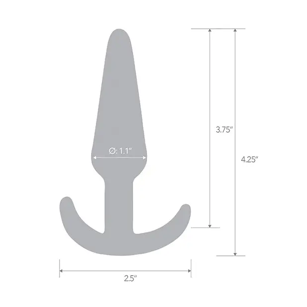 Blue Line C & B 4.25’’ Slim Tapered Butt Plug - Jelly Blue - Anal Products