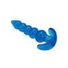 Blue Line C & B 4.5’’ Beaded Plug - Jelly Blue Medium - Anal Products
