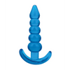 Blue Line C & B 4.5’’ Beaded Plug - Jelly Blue Medium - Anal Products