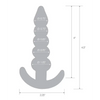 Blue Line C & B 4.5’’ Beaded Plug - Jelly Blue Medium - Anal Products