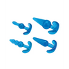 Blue Line C & B 4 pc Anal Training Set - Jelly Blue - Anal Products