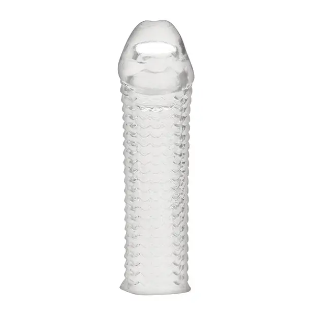Blue Line C & B 6.5’’ Textured Penis Enhancing Sleeve Extension - Clear - Penis Enhancement
