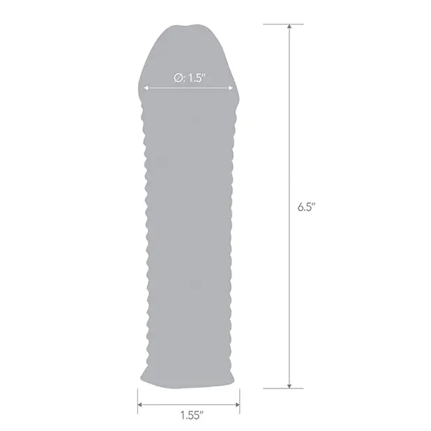 Blue Line C & B 6.5’’ Textured Penis Enhancing Sleeve Extension - Clear - Penis Enhancement