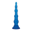 Blue Line C & B 6.75’’ Anal Beads w/Suction Base - Jelly Blue - Anal Products