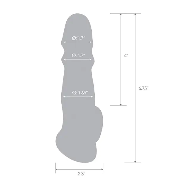 Blue Line C & B 6.75’’ Girthy Penis Enhancing Sleeve Extension - Clear - Penis Enhancement