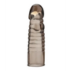 Blue Line C & B 6’’ Ribbed Realistic Penis Enhancing Sleeve Extension - Smoke - Penis Enhancement