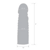 Blue Line C & B 6’’ Ribbed Realistic Penis Enhancing Sleeve Extension - Smoke - Penis Enhancement
