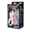 Blue Line Obedience Cage - Silver - Bondage Blindfolds & Restraints