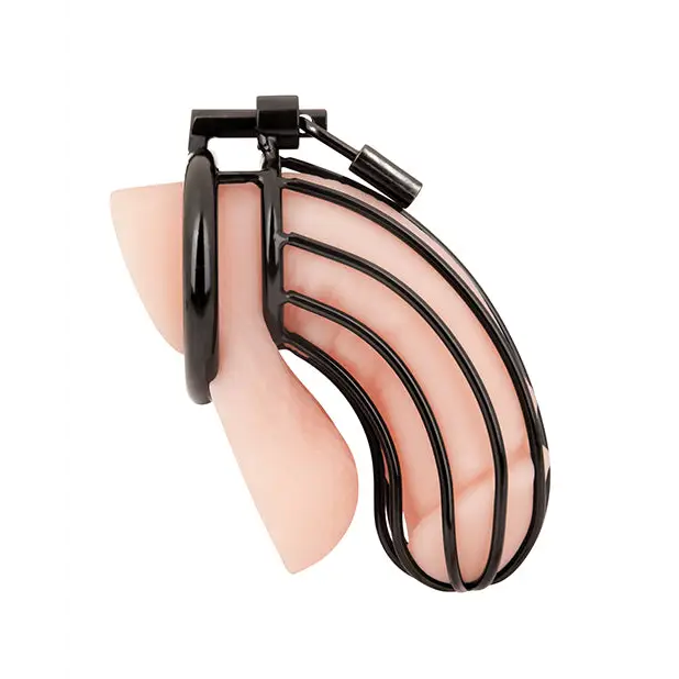 Blue Line Prisoner Cock Cage - Black - Bondage Blindfolds & Restraints