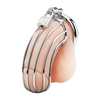 Blue Line Prisoner Cock Cage - Silver - Bondage Blindfolds & Restraints