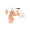 Blue Line Silicone Chastity Cage - White - Bondage Blindfolds & Restraints