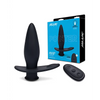 Blue Line Vibrating Anal Plug Pointer w/Remote - Black - Anal Products