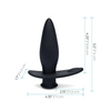 Blue Line Vibrating Anal Plug Pointer w/Remote - Black - Anal Products