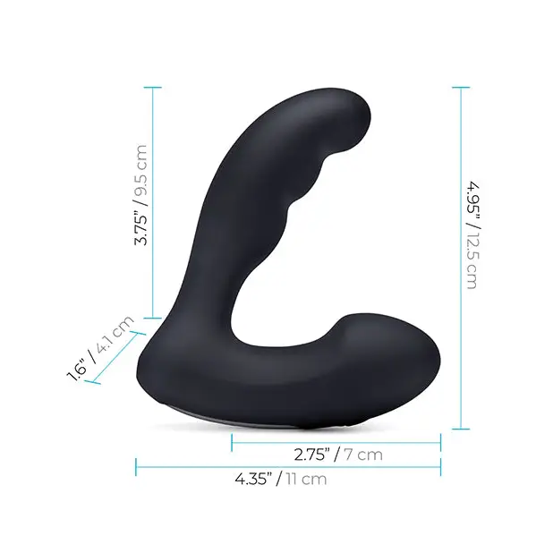 Blue Line Vibrating Prostate Prober w/Remote - Black - Anal Products