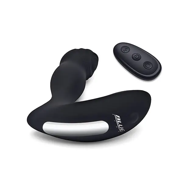 Blue Line Vibrating Prostate Thumper w/Remote - Black - Anal Products