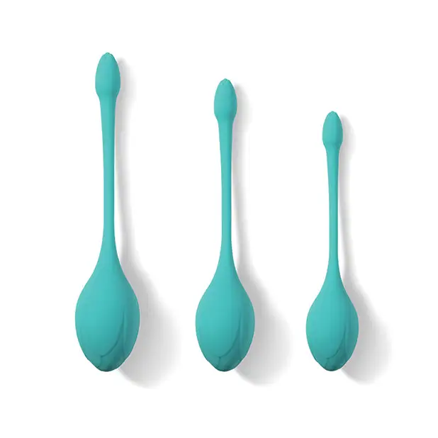 Bluebell Floral 3 Size & Weight Kegel Ball Exercise Set - Blue - Sexual Enhancers