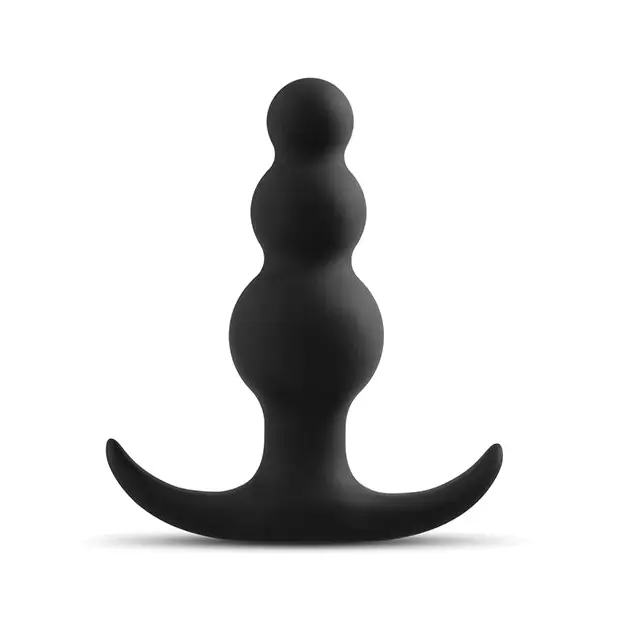 Blush Anal Adventures Beaded Plug - Black - Anal Products