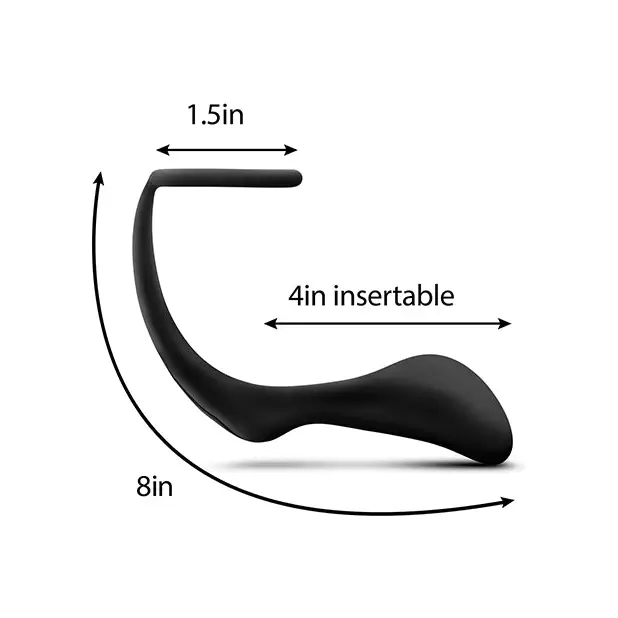 Blush Anal Adventures Cock Ring Plug - Black - Anal Products