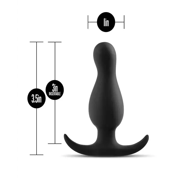 Blush Anal Adventures Curve Plug - Black - Anal Products