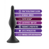 Blush Anal Adventures Platinum Silicone Beginner Plug Kit - Black - Anal Products