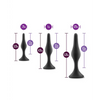 Blush Anal Adventures Platinum Silicone Beginner Plug Kit - Black - Anal Products