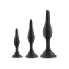 Blush Anal Adventures Platinum Silicone Beginner Plug Kit - Black - Anal Products
