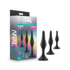 Blush Anal Adventures Platinum Silicone Beginner Plug Kit - Black - Anal Products