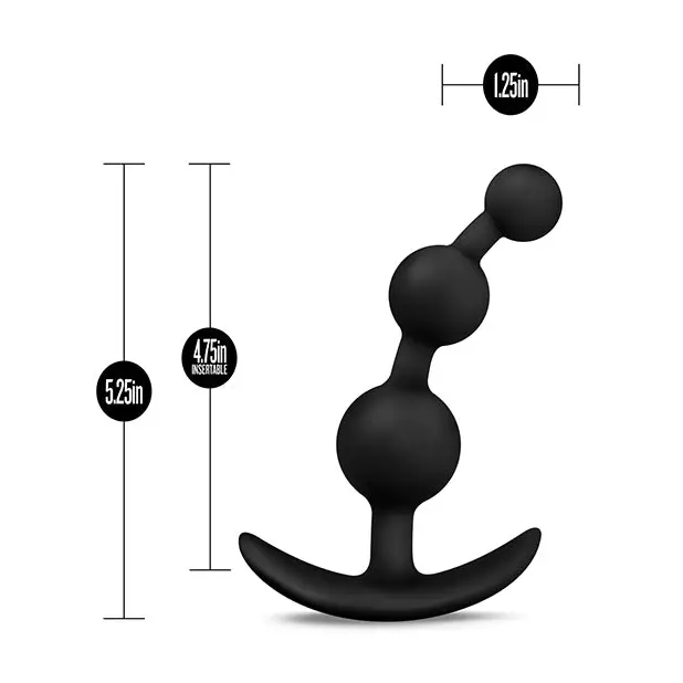 Blush Anal Adventures Small Beads - Black - Anal Products