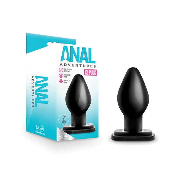 Blush Anal Adventures XL Plug - Black - Anal Products