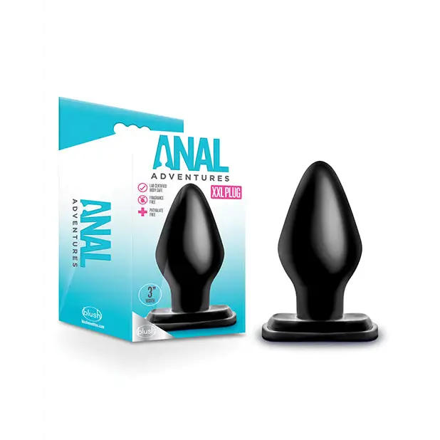 Blush Anal Adventures XXL Plug - Black - Anal Products