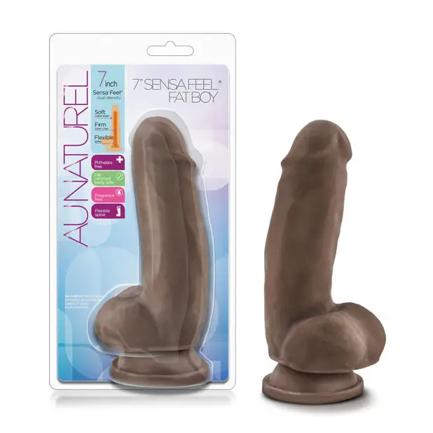 Blush Au Naturel 7’’ Fat Boy - Chocolate - Dongs & Dildos