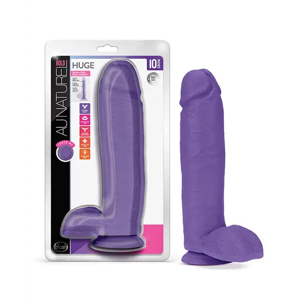 Blush Au Naturel Bold Huge 10’’ Dildo - Purple - Dongs & Dildos